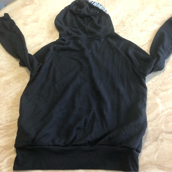 peloton Full Zip Black Pink Logo Spellout Stronger Hoodie Womens Size Small - Picture 10 of 10